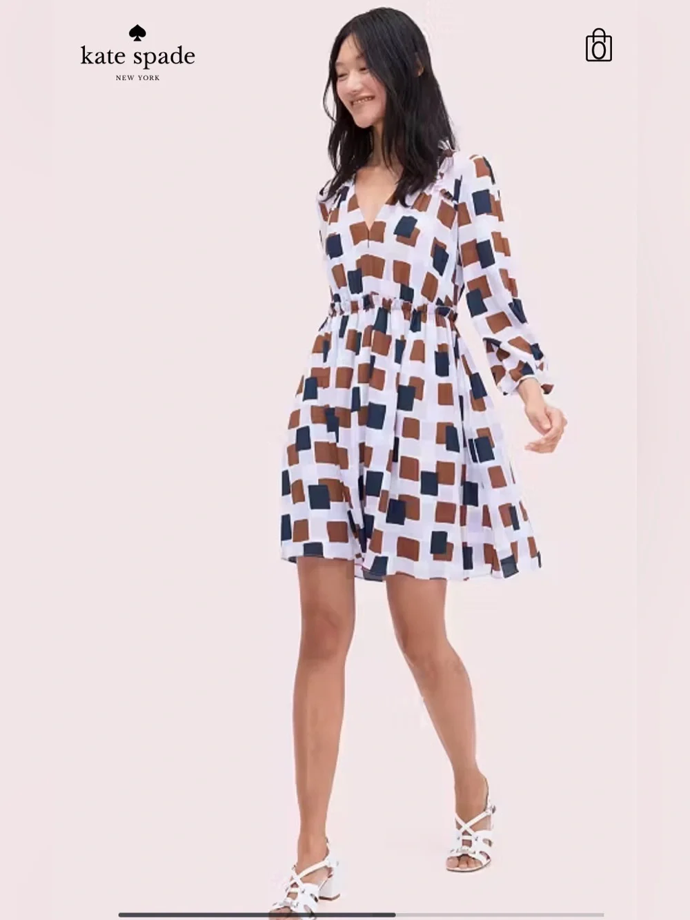 Kate Spade New York Geo Squares Mini Dress